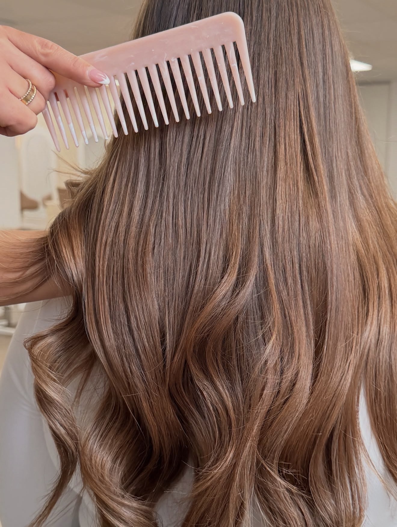 Blossom hair extension transformation